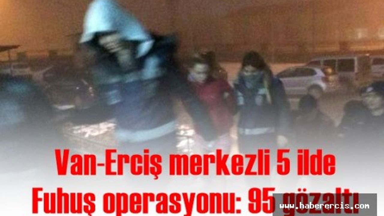 Van-Erciş merkezli 5 ilde fuhuş operasyonu: 95 gözaltı