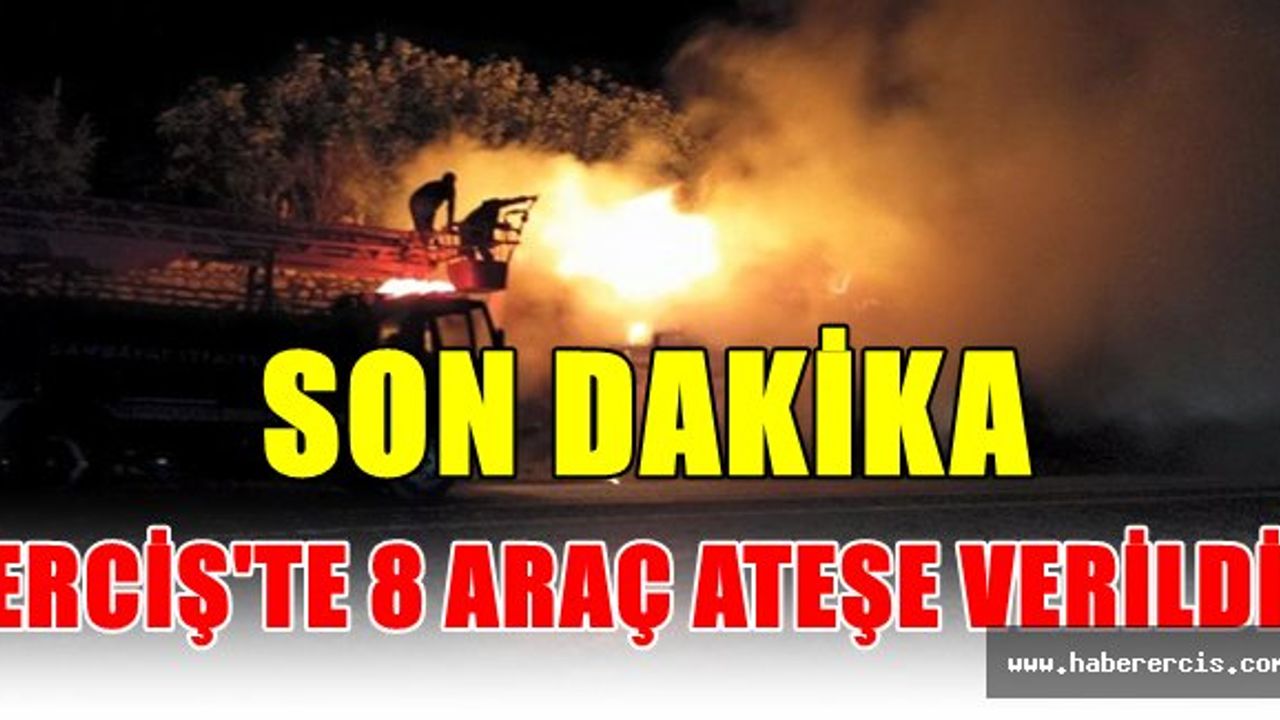 Erciş'te 8 Araç Ateşe Verildi