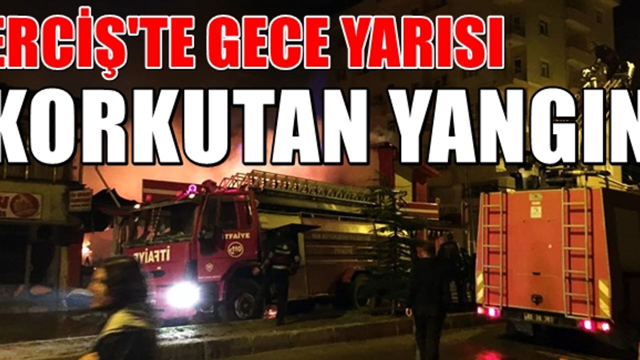 Erciş'te gece yarısı korkutan yangın