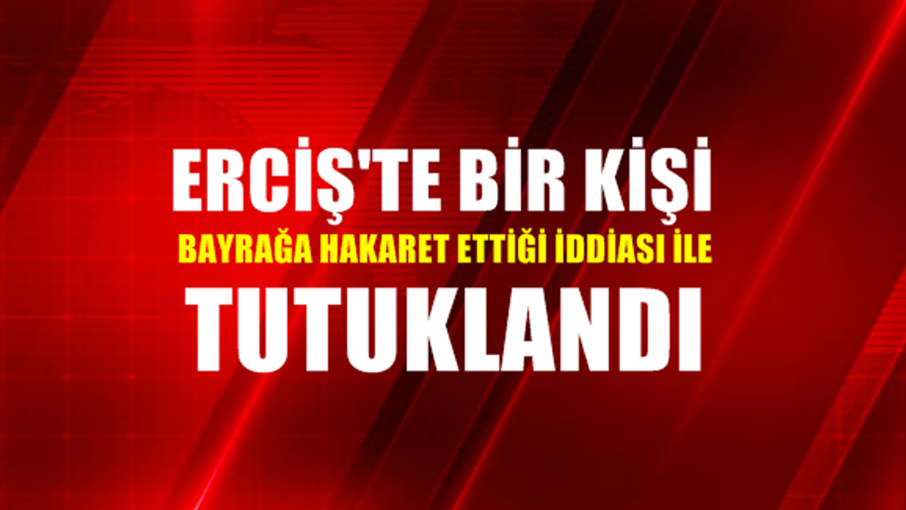 Erciş'te Bayrağa hakaret ettiği iddia edilen bir kişi tutuklandı