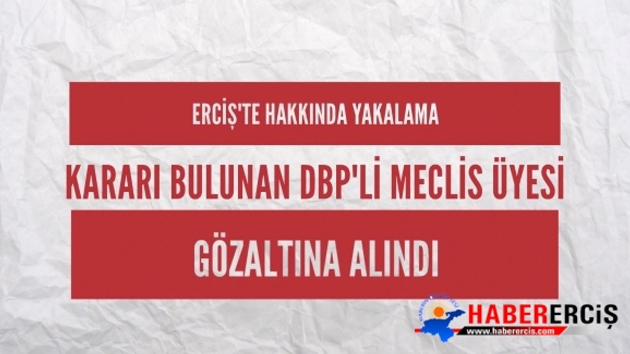 Erciş'te DBP'li Meclis Üyesi Gözaltına Alındı