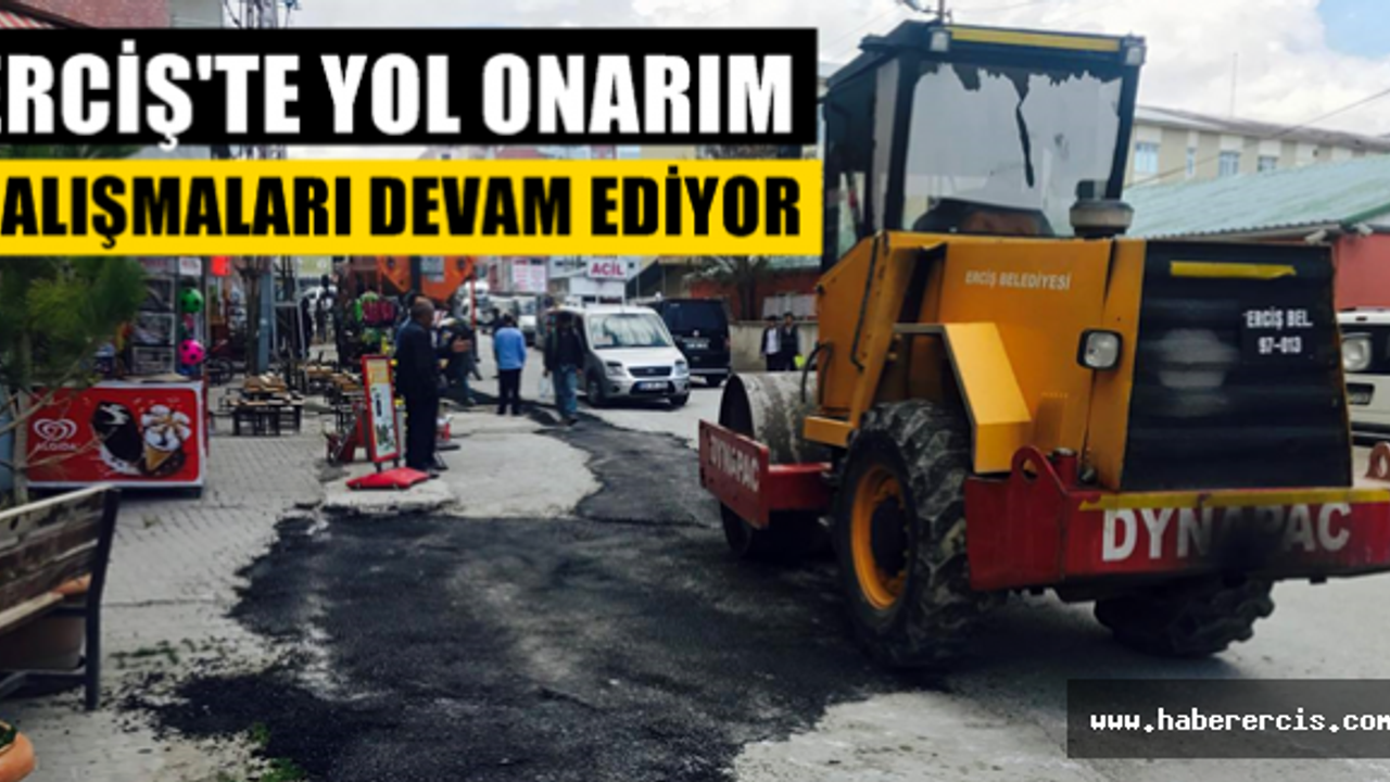 Erciş'te Yol Onarım Çalışmaları Devam Ediyor