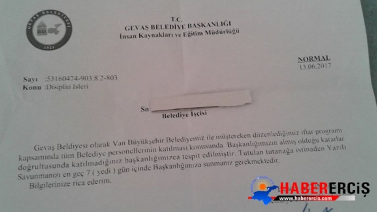 Van'da İftara neden katılmadın soruşturması