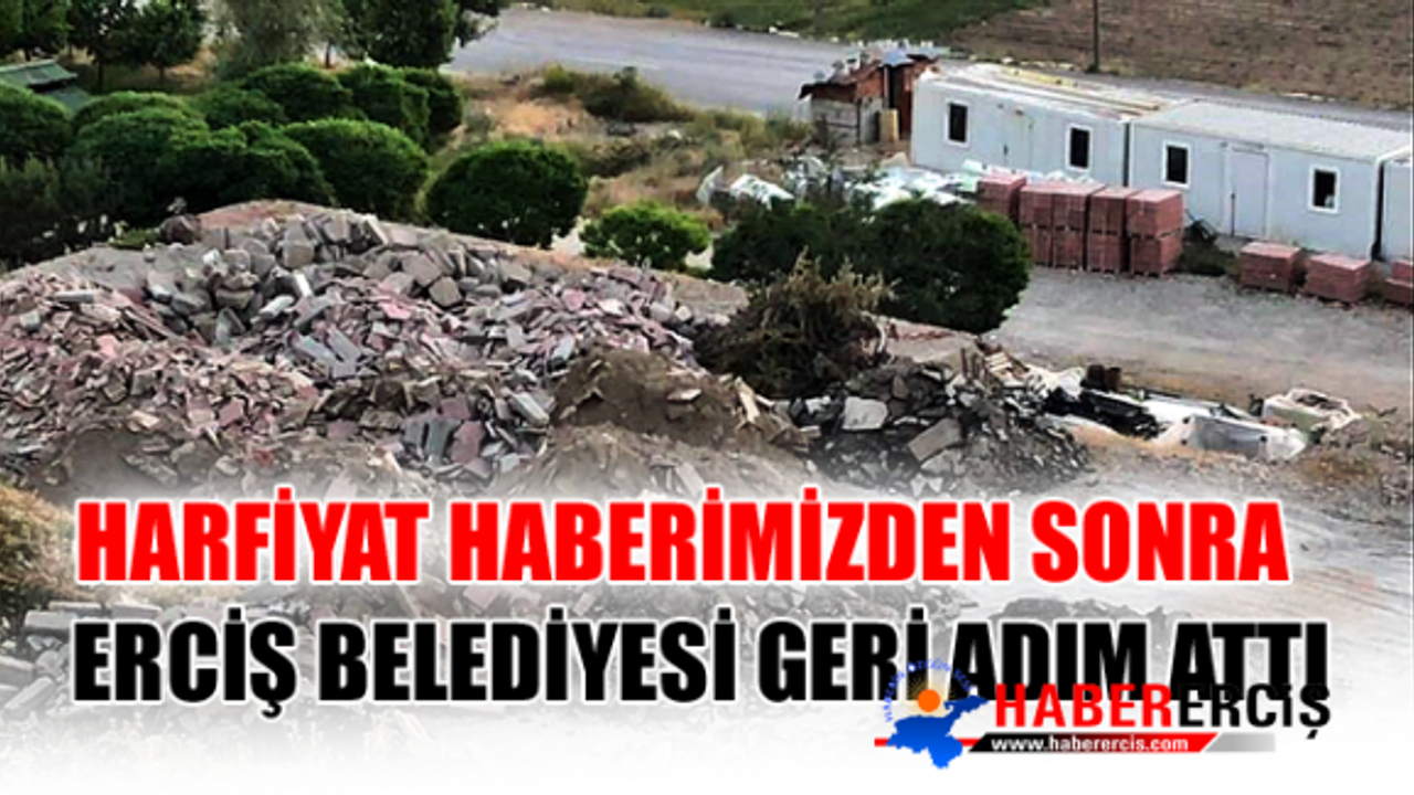 Harfiyat Haberimizden sonra Erciş Belediyesi Geri Adım Attı