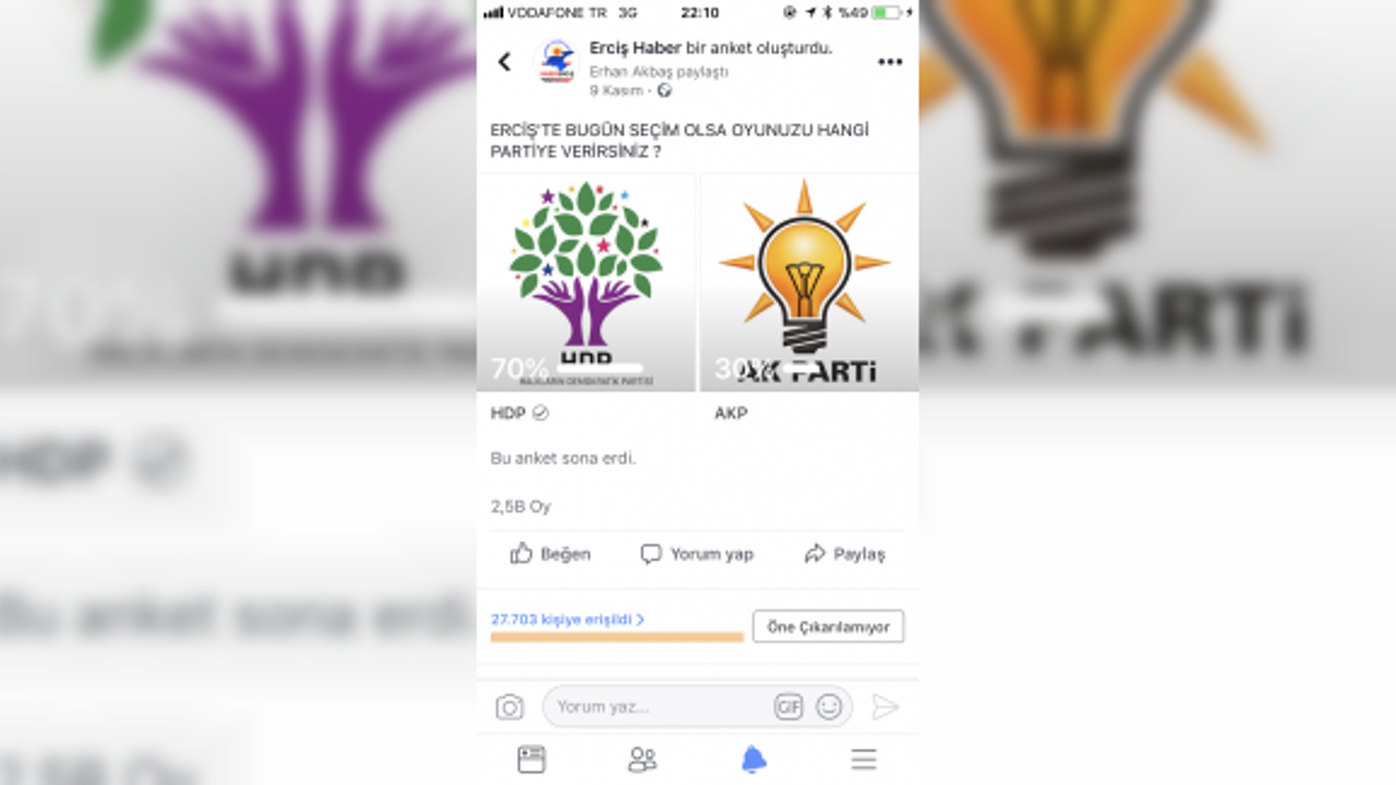 Erciş’te anketlerin yüzde 70’i HDP diyor