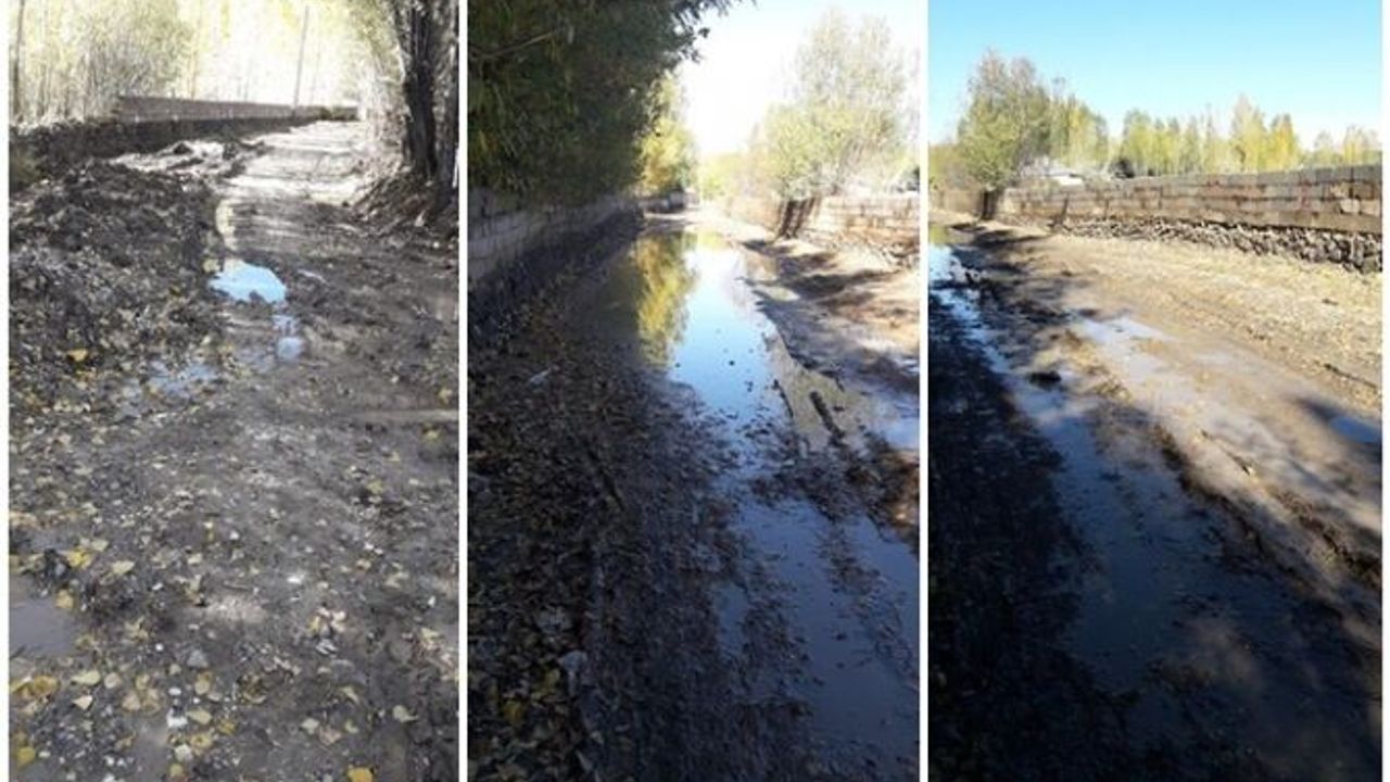 Erciş'te Çamurlu yollar çile ve eziyete dönüştü