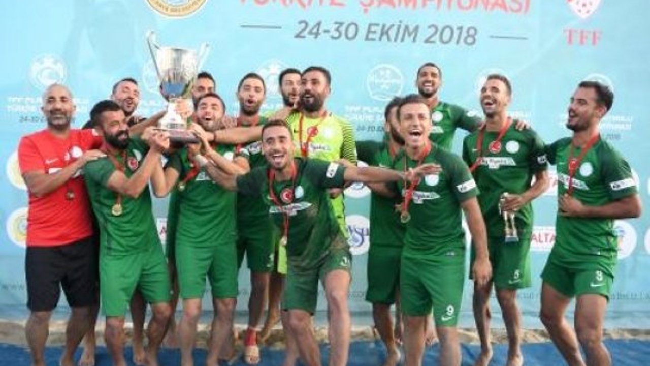 TFF Plaj Futbolu Ligi'nde:Erciş Belediye Spor  Türkiye şampiyonu oldu