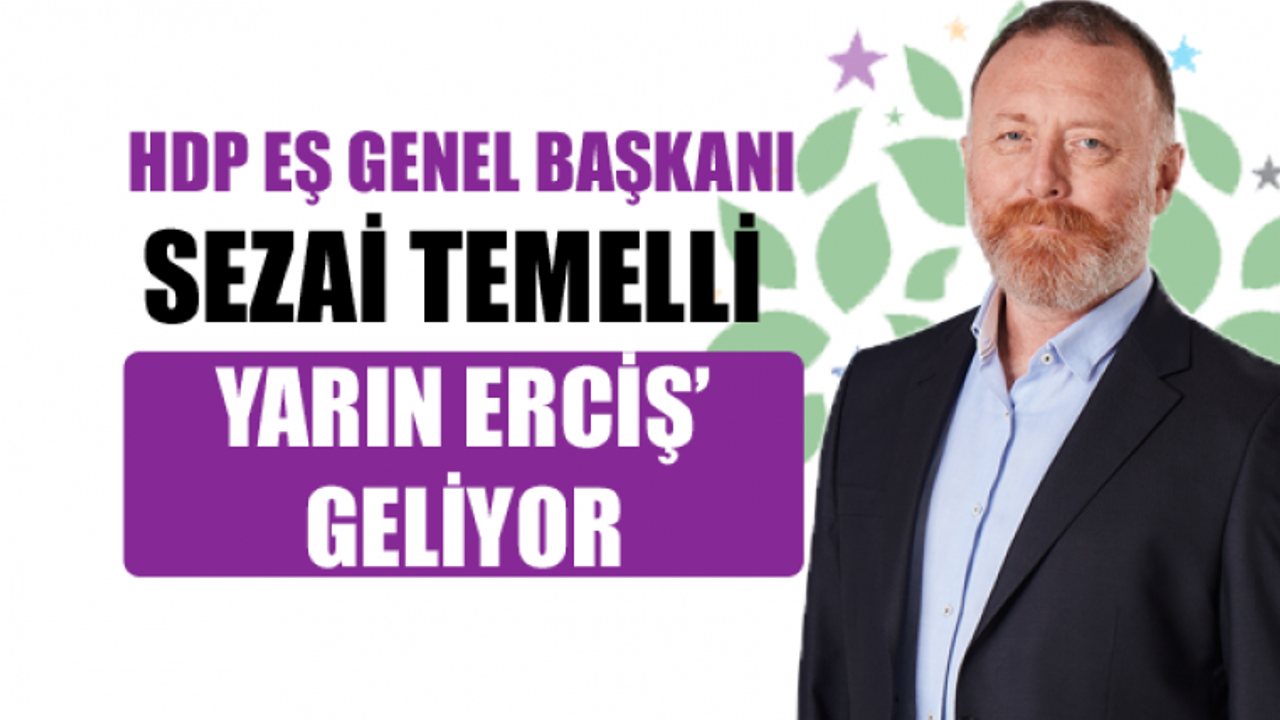 HDP Eş Genel Başkanı Sezai Temelli Yarın Erciş'e Geliyor