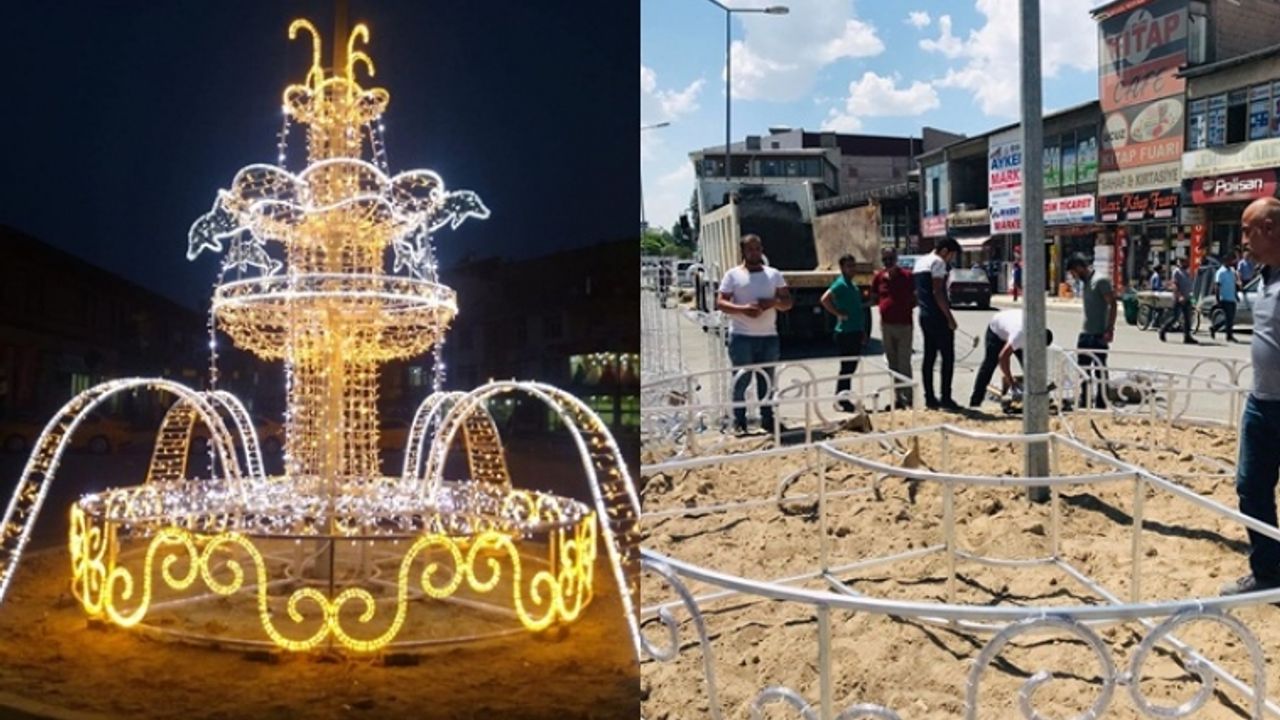 Erciş Belediyesi Kavşaklarda dekoratif aydınlatma çalışması başlattı