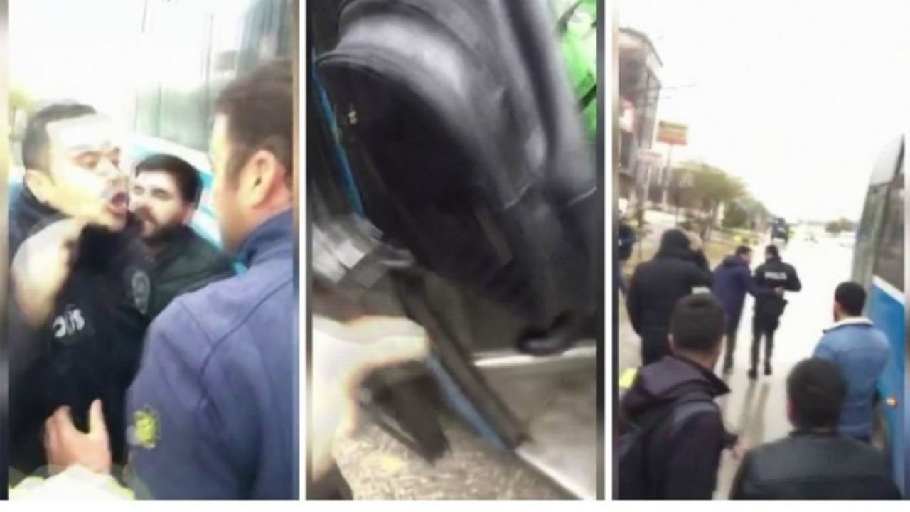 Van'da Polis trafikte tartıştığı otobüs şoförüne silah çekti