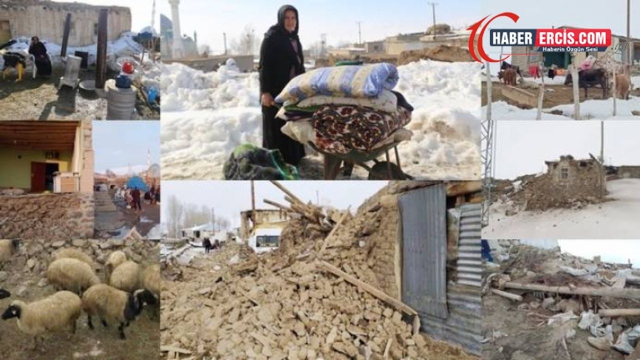 Van'da Depremin izleri: Eşyalar el arabalarıyla taşınıyor, gece soğuğunda sobayla ısınılıyor