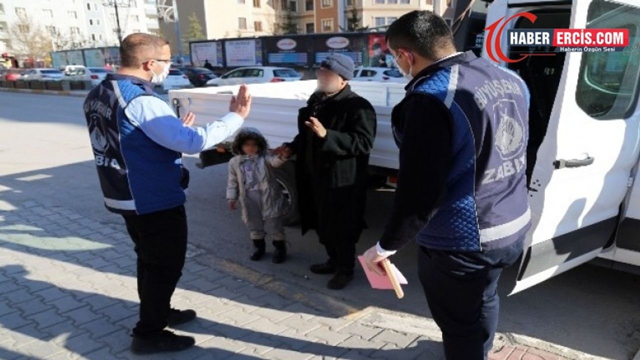 Van'da dilencilere korona virüs operasyonu