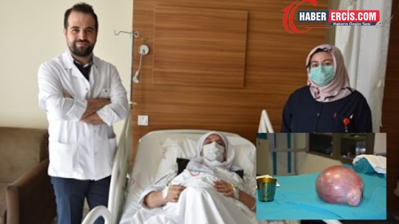 Van'da Yumurtalığından futbol topu büyüklüğünde dev tümör çıkarıldı