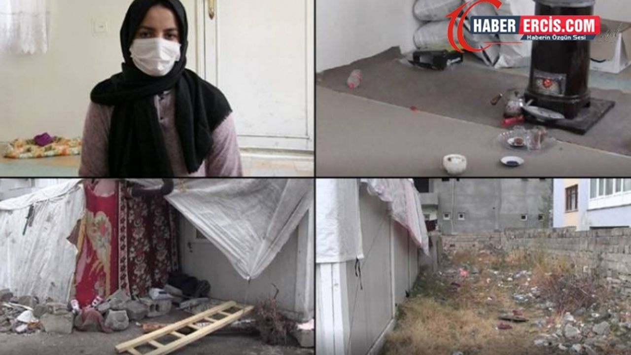 Van’da derme, çatma bir evde kalan Anne: Çocuklarımı soğuktan koruyamıyorum