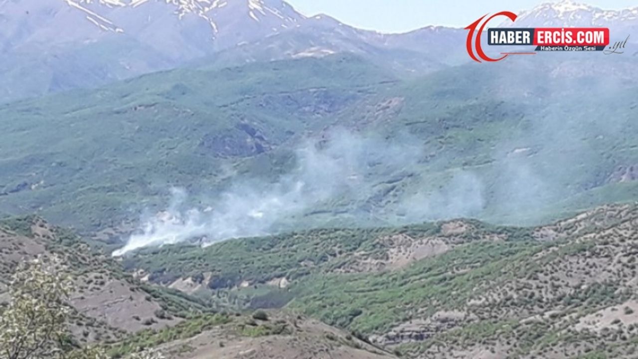 Hozat kırsalında askeri operasyonla birlikte yangın çıktı