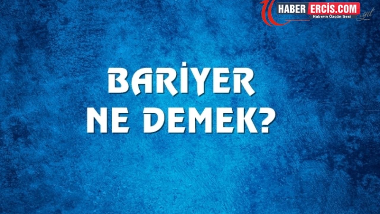 Bariyer Ne Demek, Ne Anlama Gelir? Bariyer Kelimesi TDK Sözlük Anlamı Nedir?