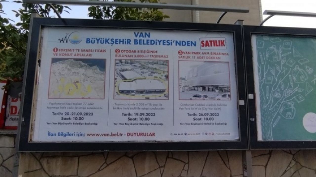 Van kayyımı da taşınmazları ilana çıkardı