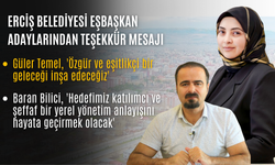 Erciş Belediyesi Eşbaşkan Adaylarından Teşekkür Mesajı
