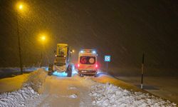 Tuşba’da tipiye rağmen ambulans için yol açıldı: Hasta güvenle hastaneye ulaştırıldı