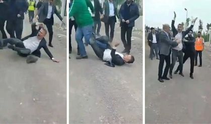 Kendini yerlere atan AKP'li 'beni dövüyorlar' diye bağırdı
