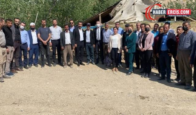 Van'da Baro, ÖHD ve İHD’den mermer ocağının yapılacağı mahalleye ziyaret