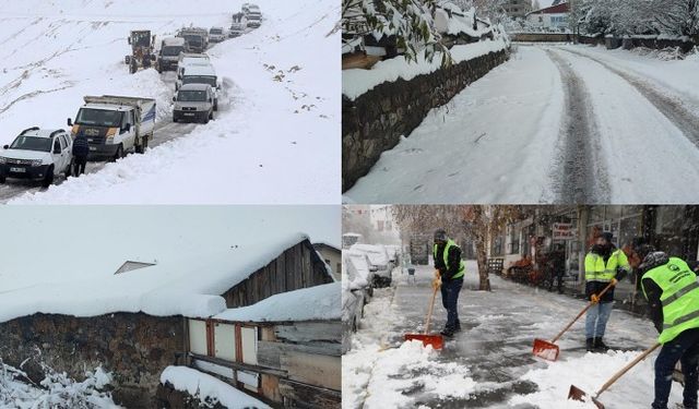 Kar yağışı Serhat bölgesinde hayatı olumsuz etkiledi