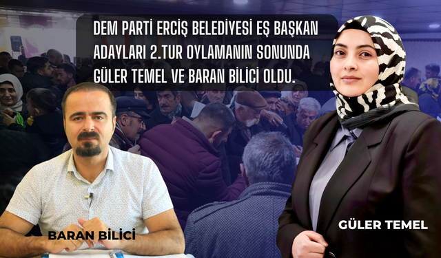 Dem Parti Erciş Belediyesi Kadın ve Erkek  Eşbaşkan Adayı Belli Oldu: İşte ön seçimleri kazanan o isimler
