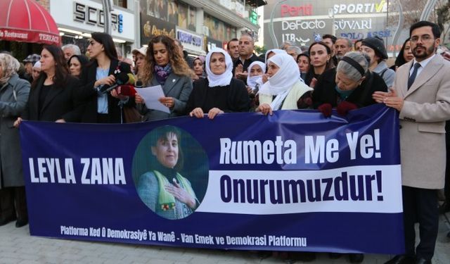 Van'da Leyla Zana’ya yönelik ırkçı saldırı protesto edildi