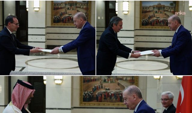Üç ülkenin büyükelçisi Cumhurbaşkanı Erdoğan'a güven mektuplarını sundu