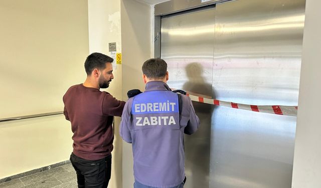 Edremit Belediyesi ilçe genelinde asansör denetimlerini sürdürüyor