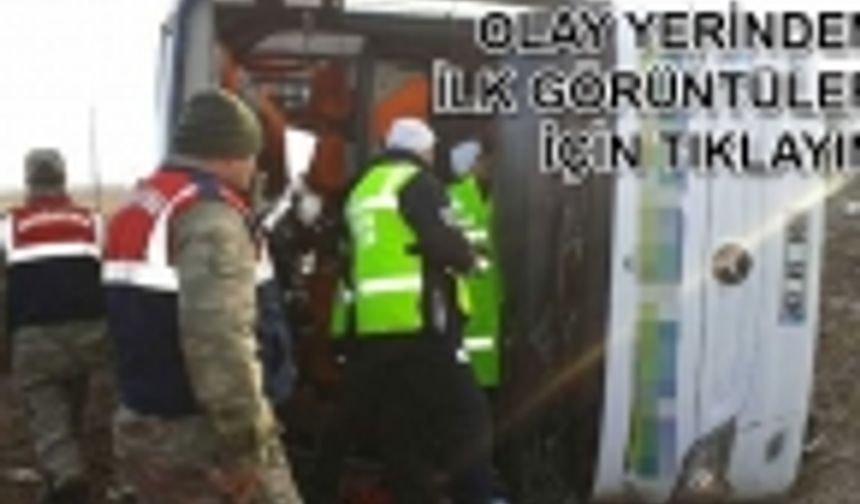 Erciş ten Sivas'a giden yolcu otobüsü şarampole devrildi; 9 ölü , çok sayıda yaralı!
