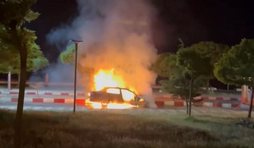 Erciş’te trafik kazası: Alev alan araç kullanılamaz hale geldi