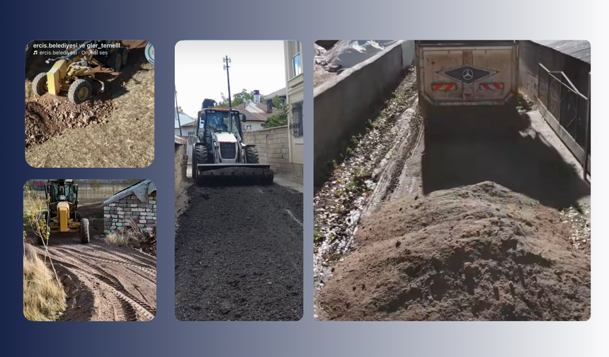 Erciş’te asfalt şantiyesi faaliyete geçemedi, yollar kumla kaplanıyor