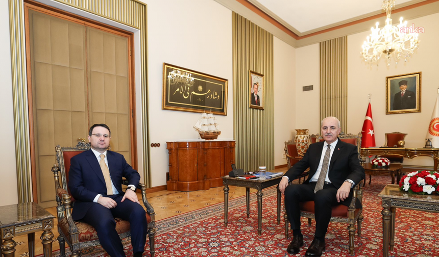 TBMM Başkanı Kurtulmuş, Adalet Bakanı Gürlek'i kabul etti