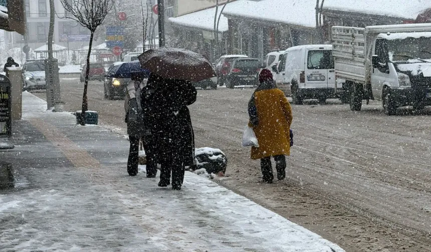 Başkale’de kar yağışı etkili oldu, ilçe merkezi beyaza büründü