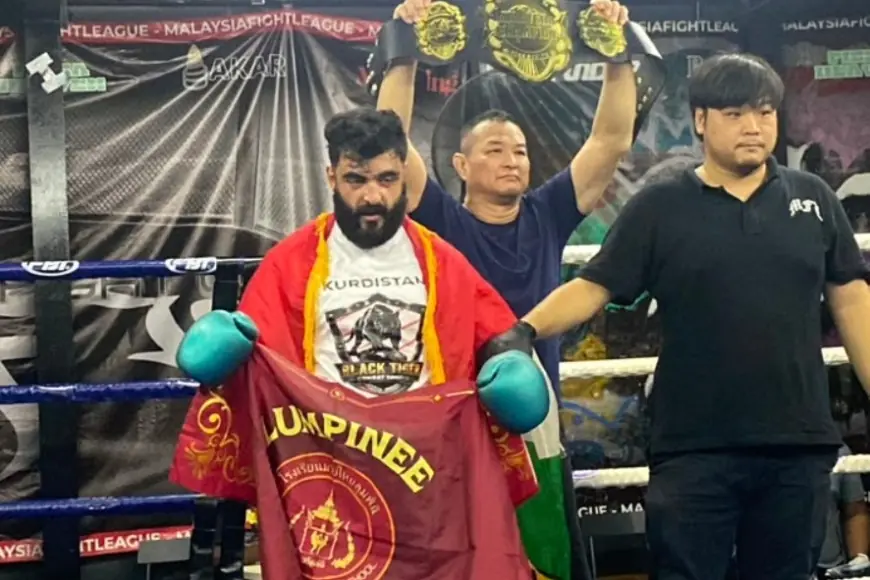 Kürt sporcu Hekar Gerdi, Malezya'da uluslararası kick boks şampiyonu oldu